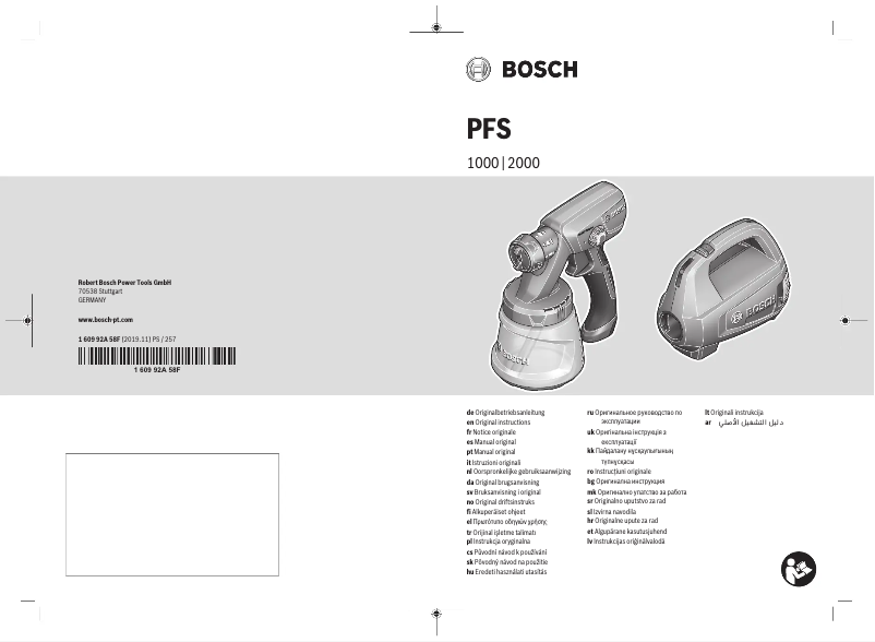 Imagen de la primera página del manual del dispositivo PFS 2000