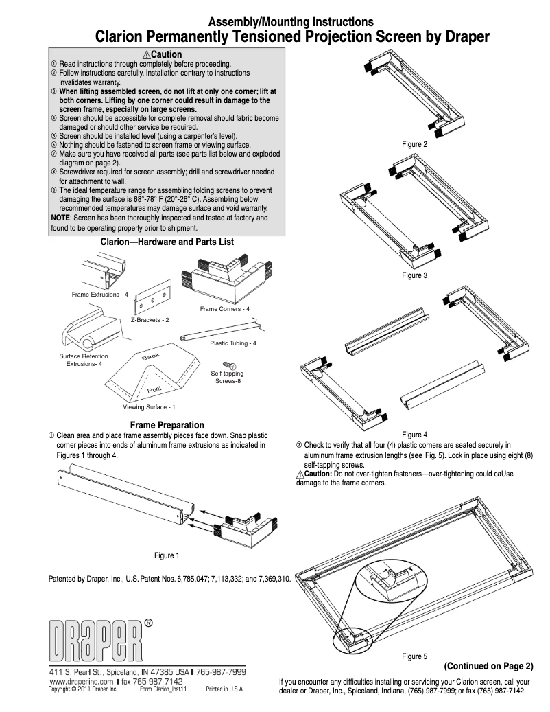 Página 1 del manual Manual de usuario Draper Clarion 252133