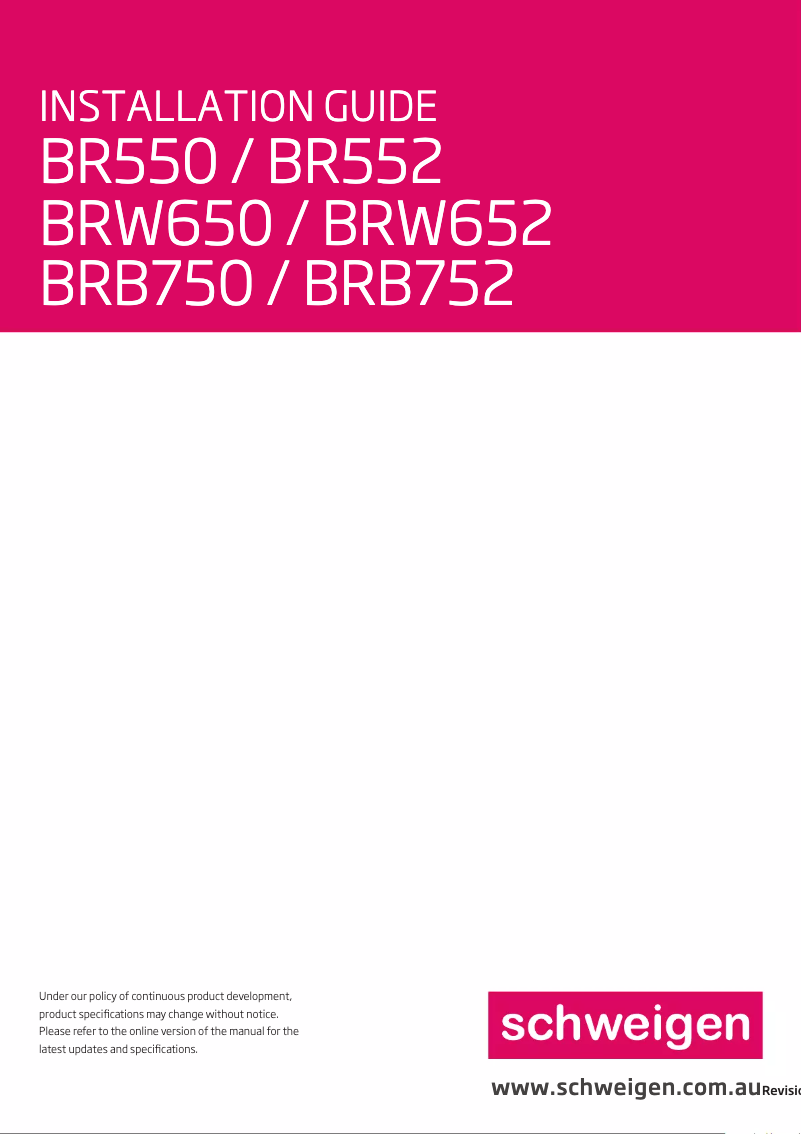 Imagen de la primera página del manual del dispositivo BR550