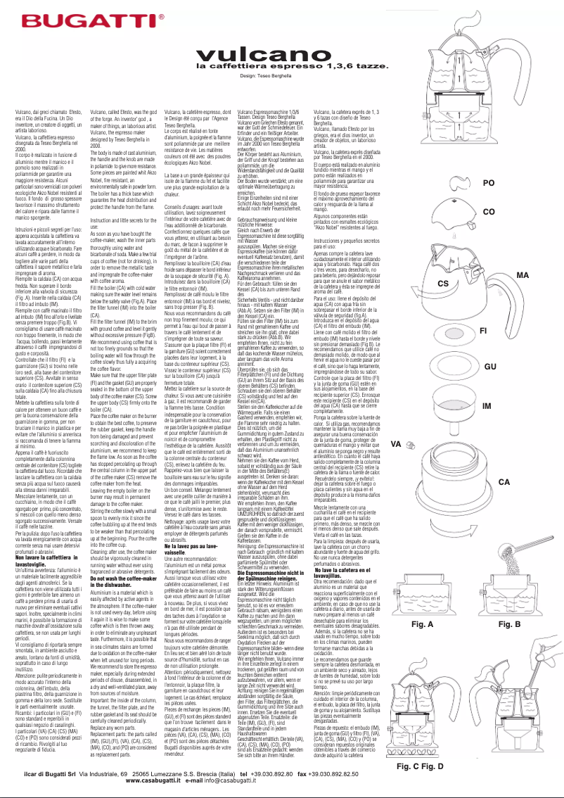 Imagen de la primera página del manual del dispositivo Vulcano