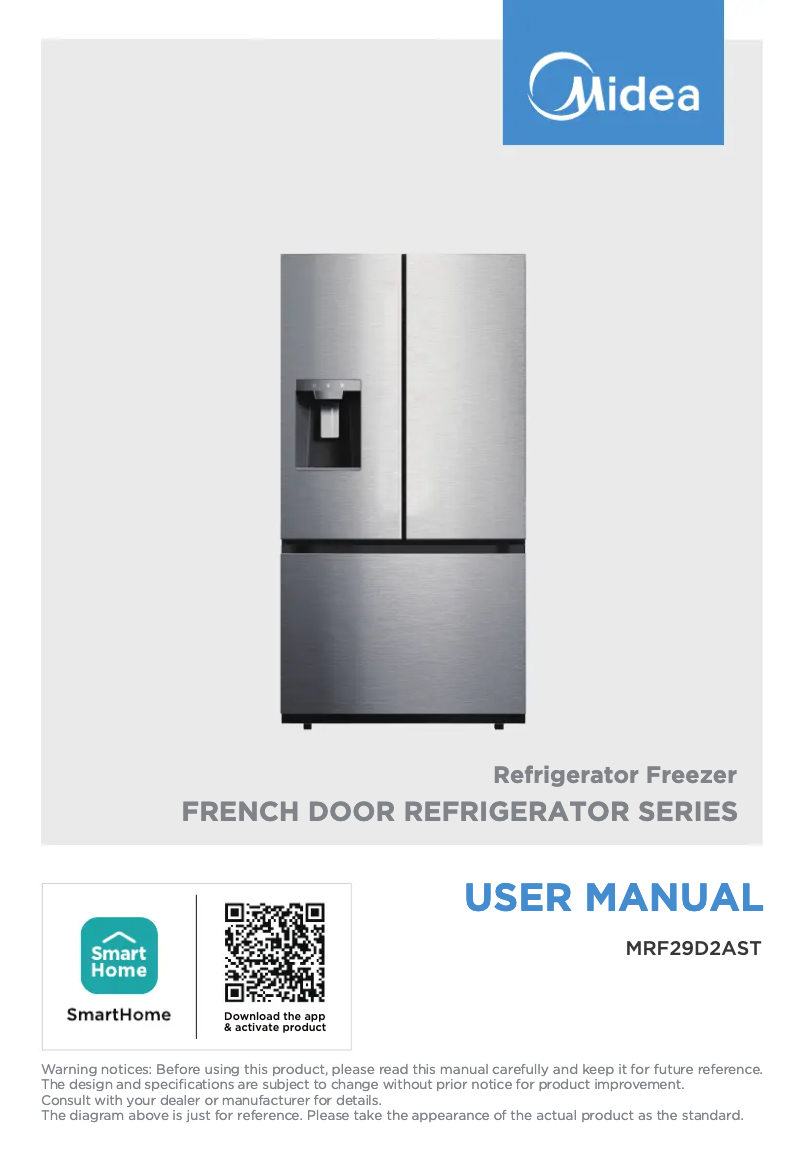Página 1 del manual Manual de usuario Midea MRF29D2AST