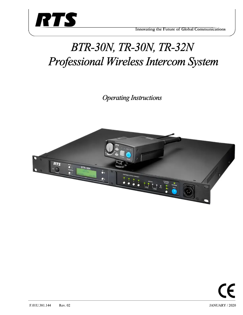 Imagen de la primera página del manual del dispositivo TR-30N