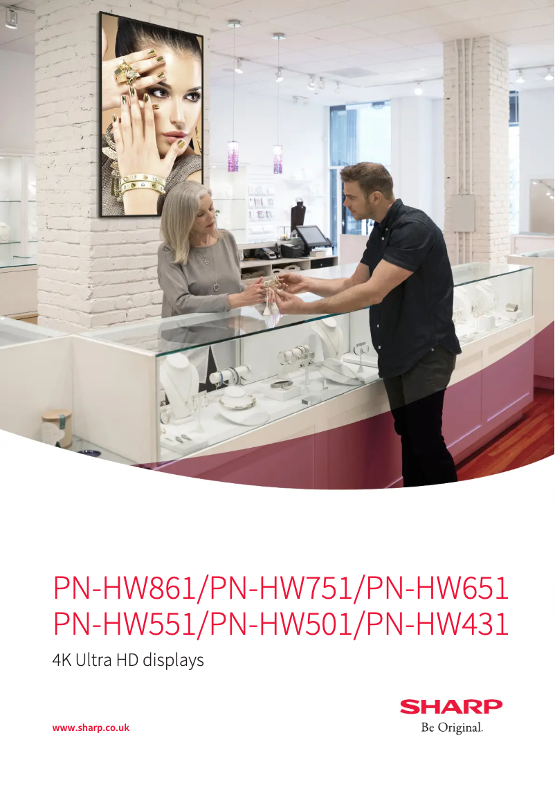 Página nº 1 - Folleto Sharp PN-HW651