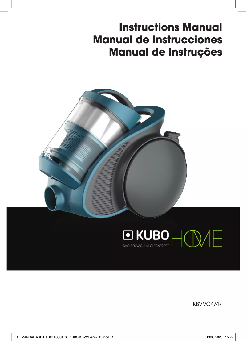 Página 1 del manual Manual de usuario Kubo KBVVC4747