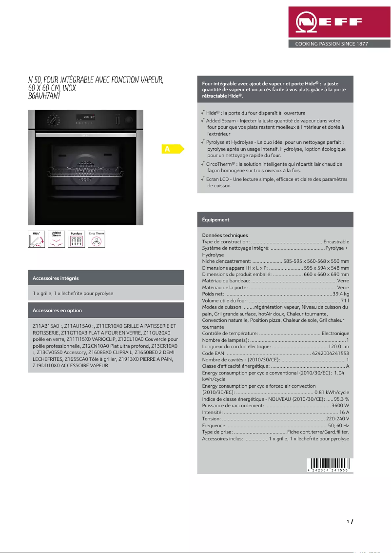 Imagen de la primera página del manual del dispositivo B6AVH7AN1