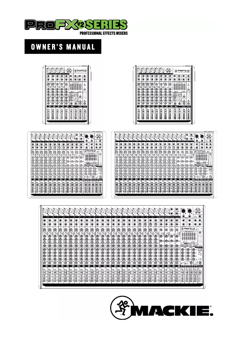 Imagen de la primera página del manual del dispositivo PROFX16V2