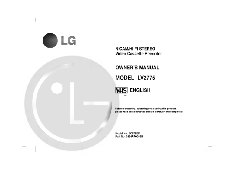 Página nº 1 - Manual de usuario LG EC971EP
