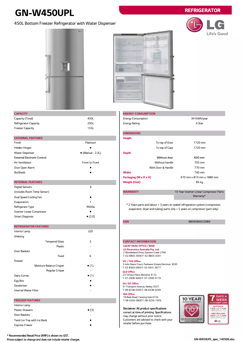 Imagen de la primera página del manual del dispositivo GN-W450UPL