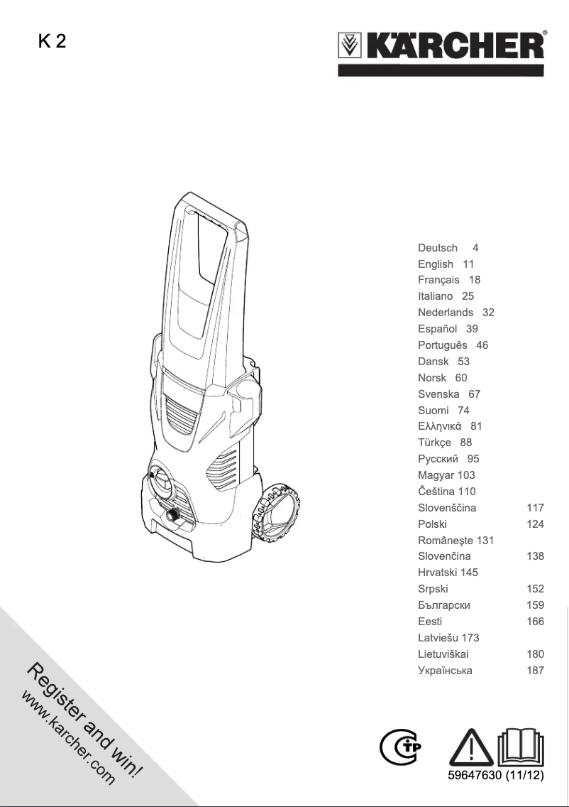 Imagen de la primera página del manual del dispositivo K 2 Car & Home T50