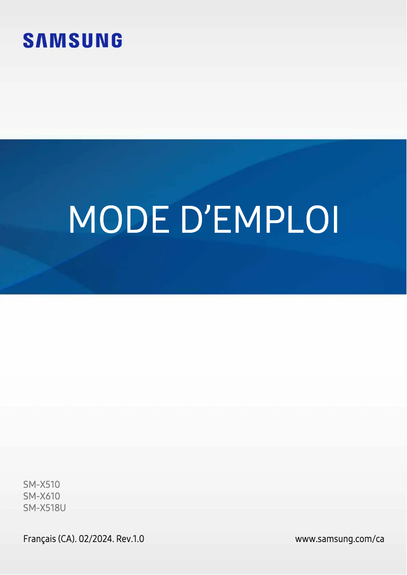 Imagen de la primera página del manual del dispositivo Galaxy Tab S9 FE+