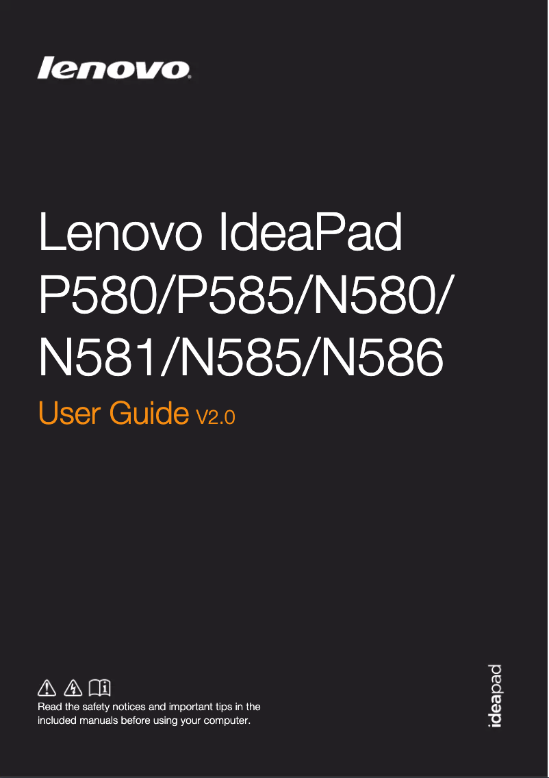 Página nº 1 - Manual de usuario Lenovo IdeaPad P580