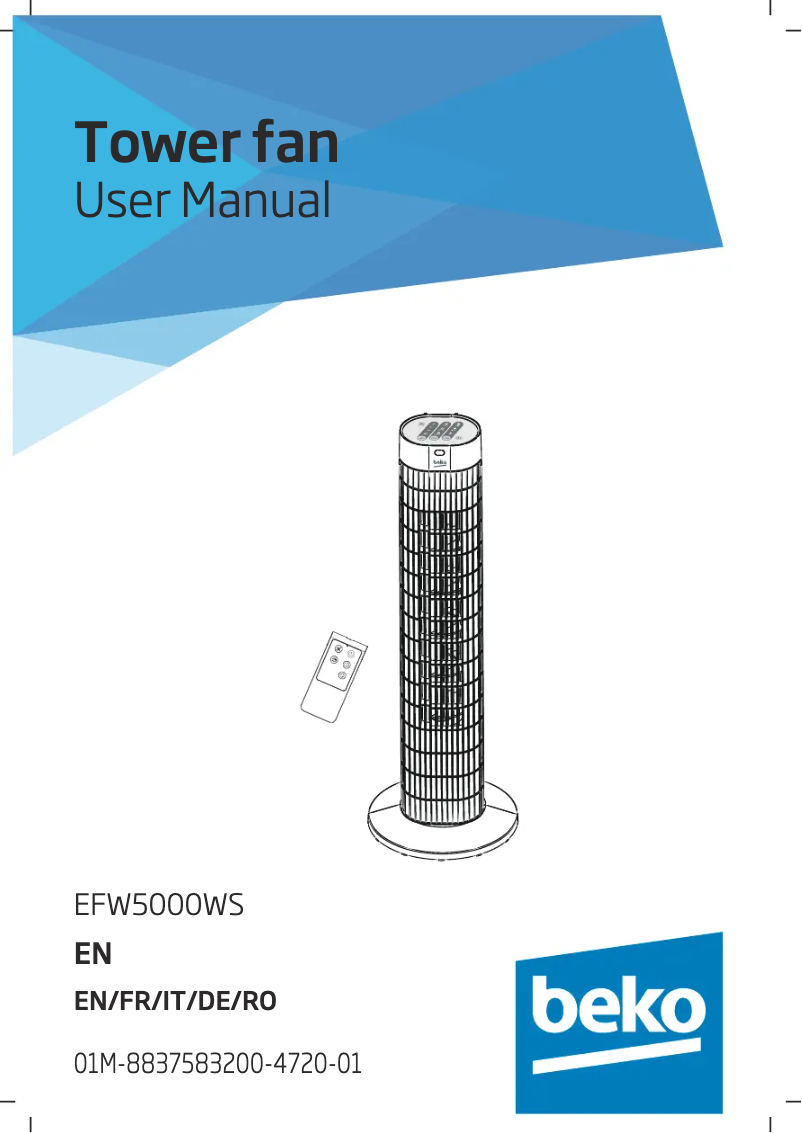 Imagen de la primera página del manual del dispositivo EFW5000WS
