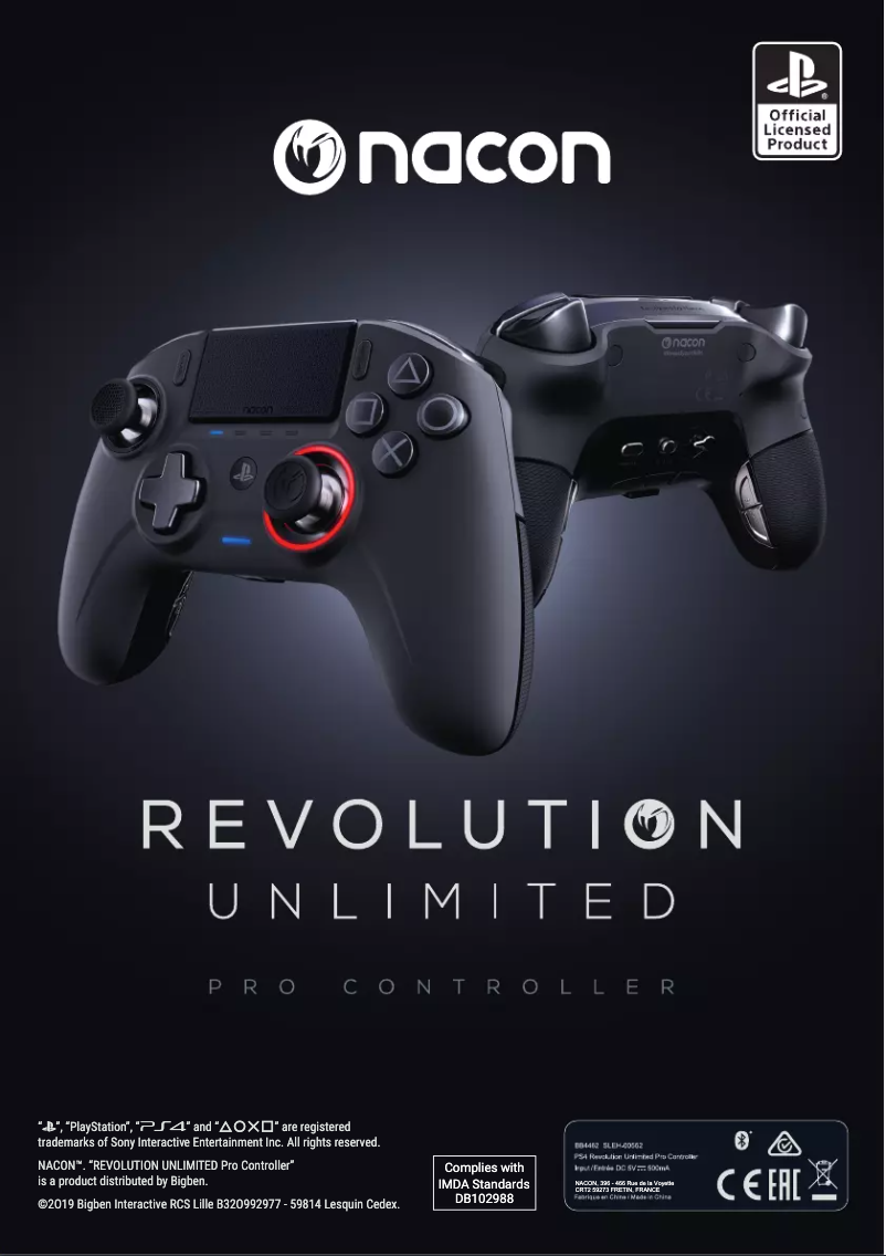 Página 1 del manual Manual de usuario NACON Revolution Pro Controller 3