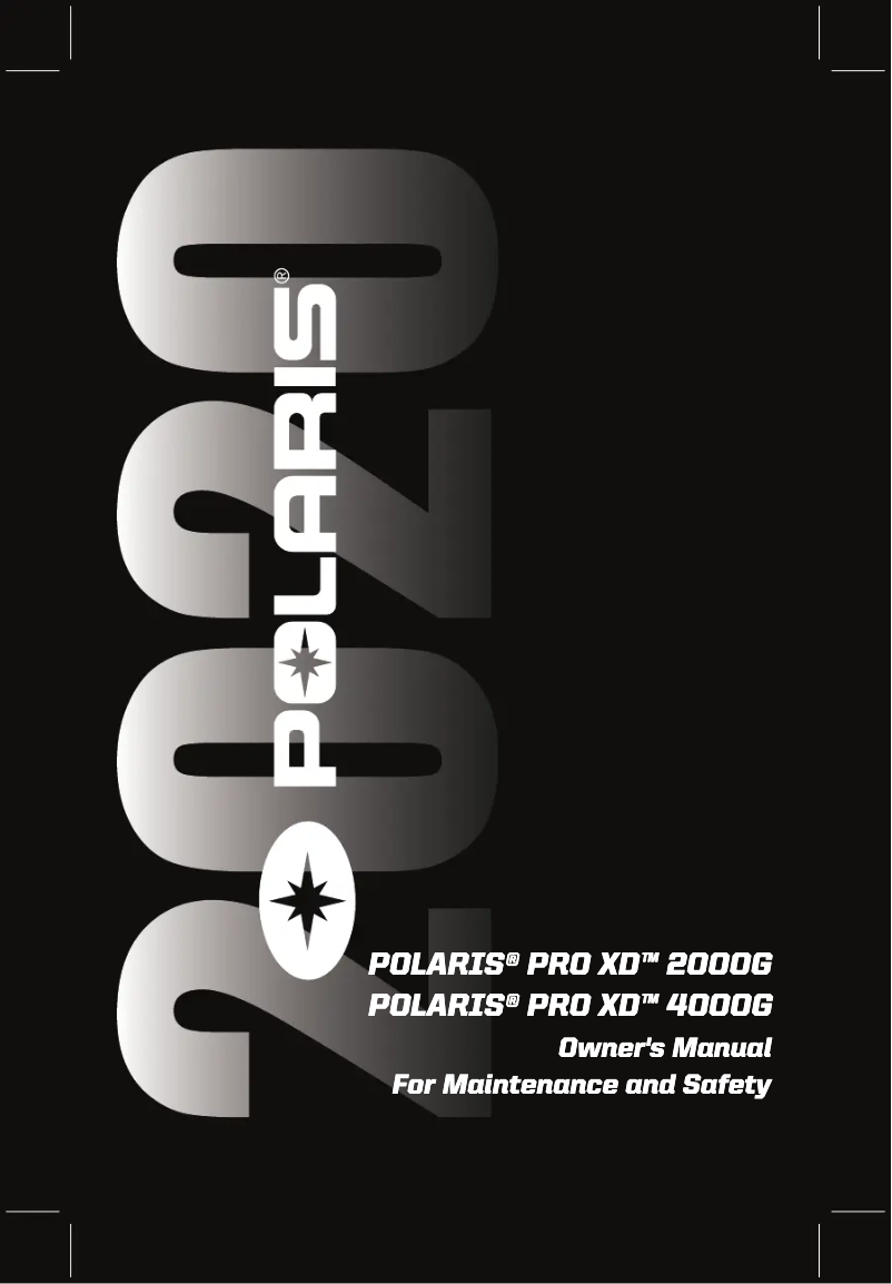 Página 1 del manual Manual de usuario Polaris PRO XD 4000G AWD (2020)