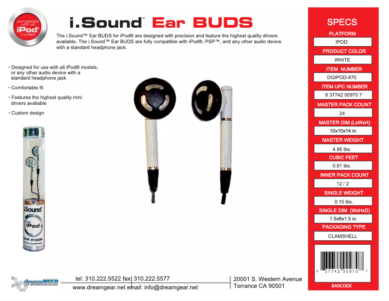 Imagen de la primera página del manual del dispositivo DGIPOD-970