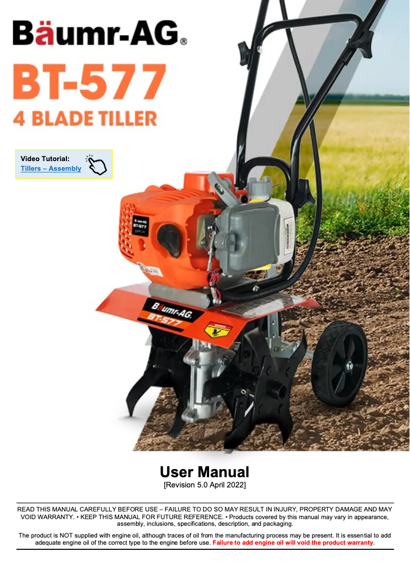 Imagen de la primera página del manual del dispositivo BT-577