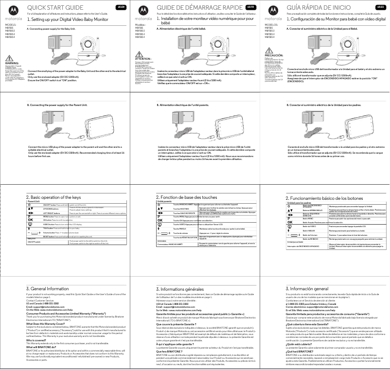 Página 1 del manual Manual de usuario Motorola MBP38S-3