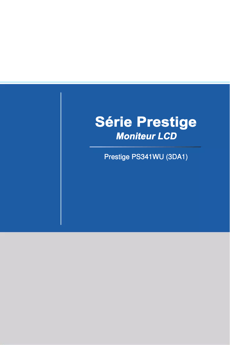 Página nº 1 - Manual de usuario MSI Prestige PS341WU