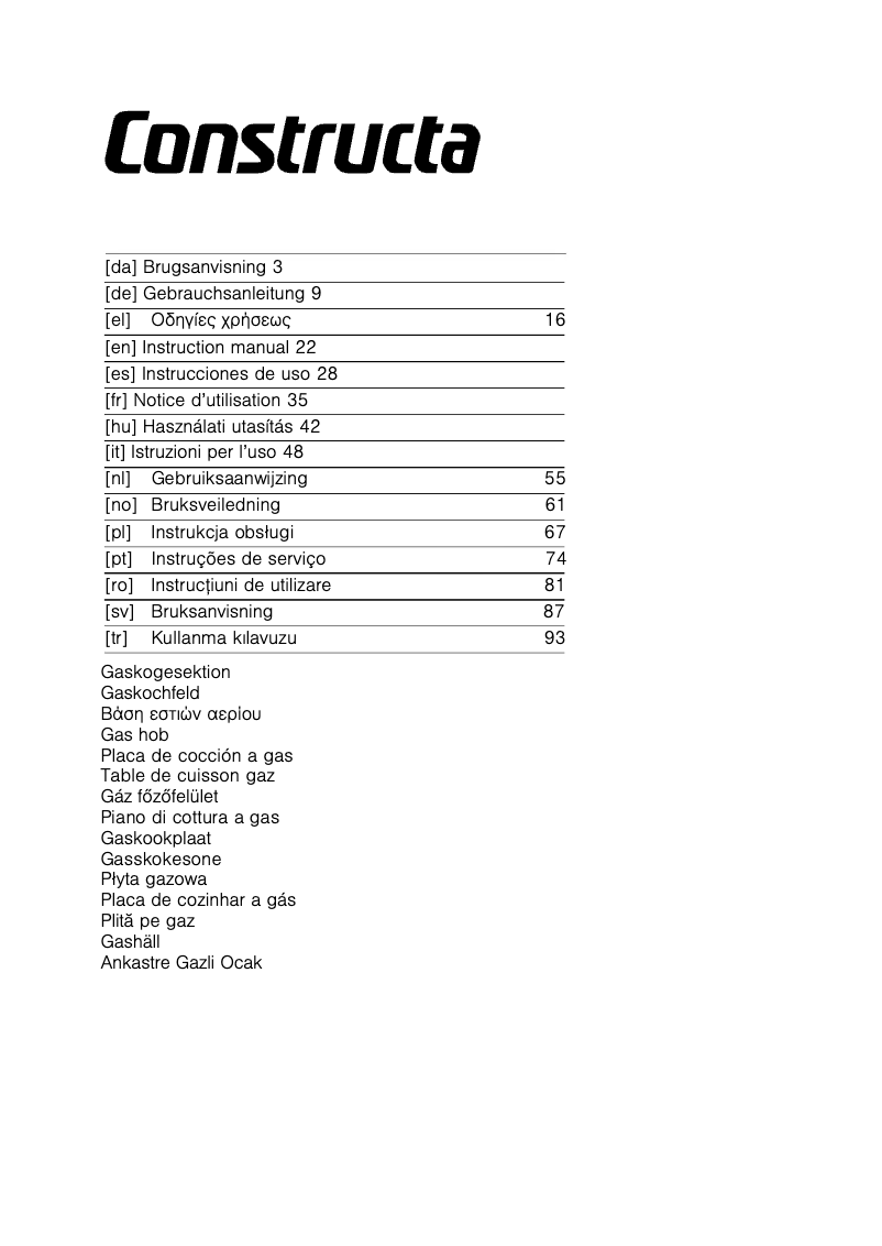 Página 1 del manual Manual de usuario Constructa CA174651