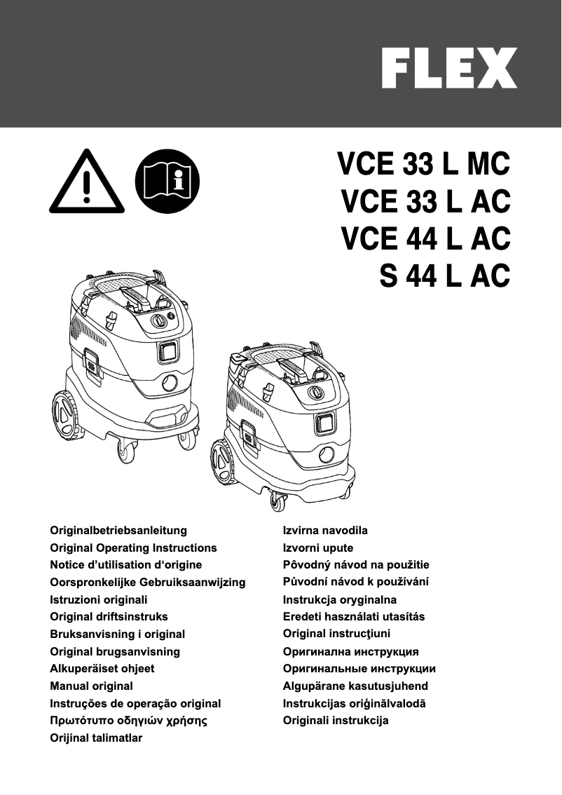 Imagen de la primera página del manual del dispositivo VCE 33 L MC