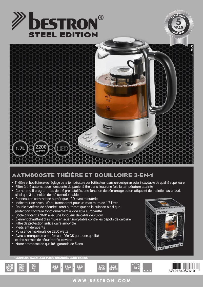 Imagen de la primera página del manual del dispositivo AATM800STE