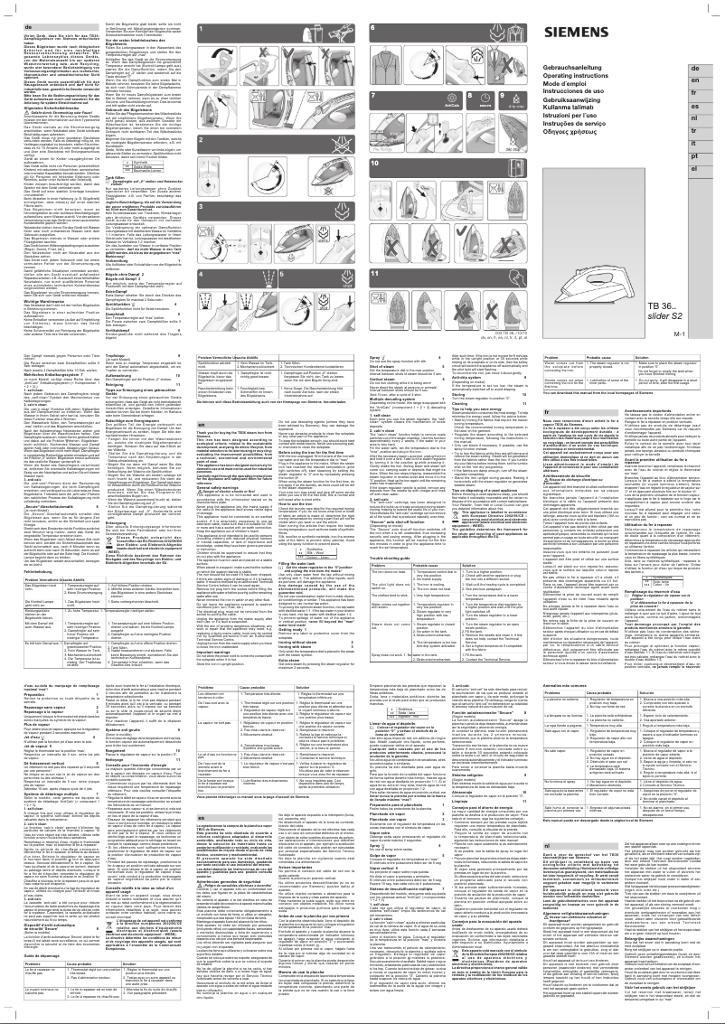 Página 1 del manual Manual de usuario Siemens TB36130