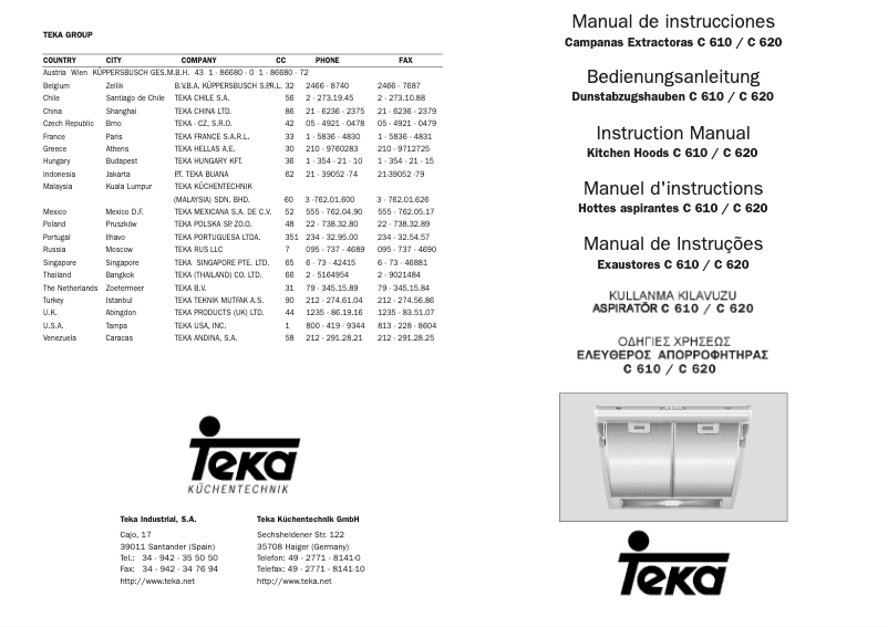 Página 1 del manual Manual de usuario Teka C 610