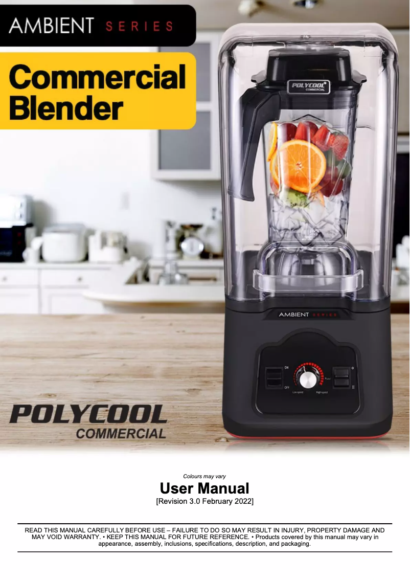 Página 1 del manual Manual de usuario PolyCool PLYC-25BK