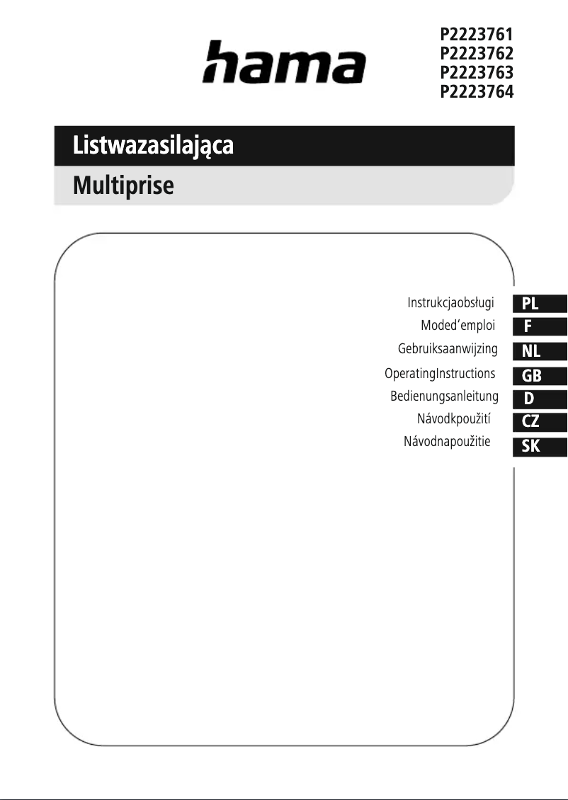 Página 1 del manual Manual de usuario Hama P2223762