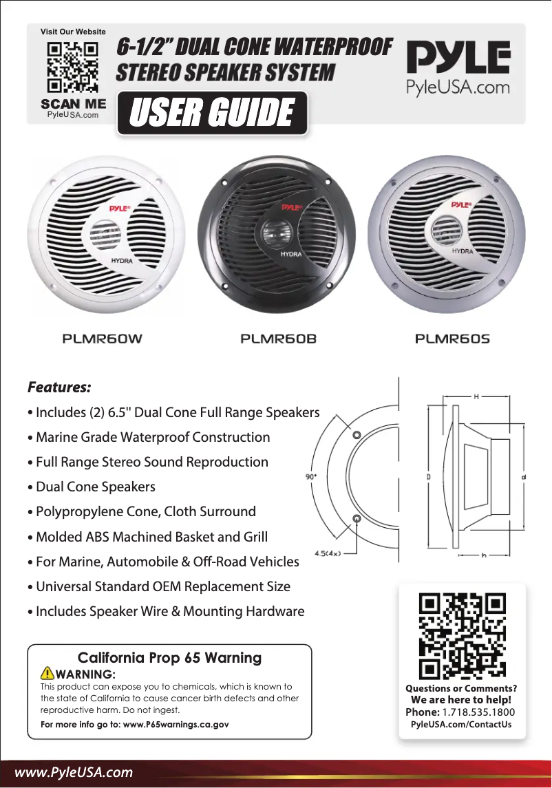 Imagen de la primera página del manual del dispositivo PLMR60W