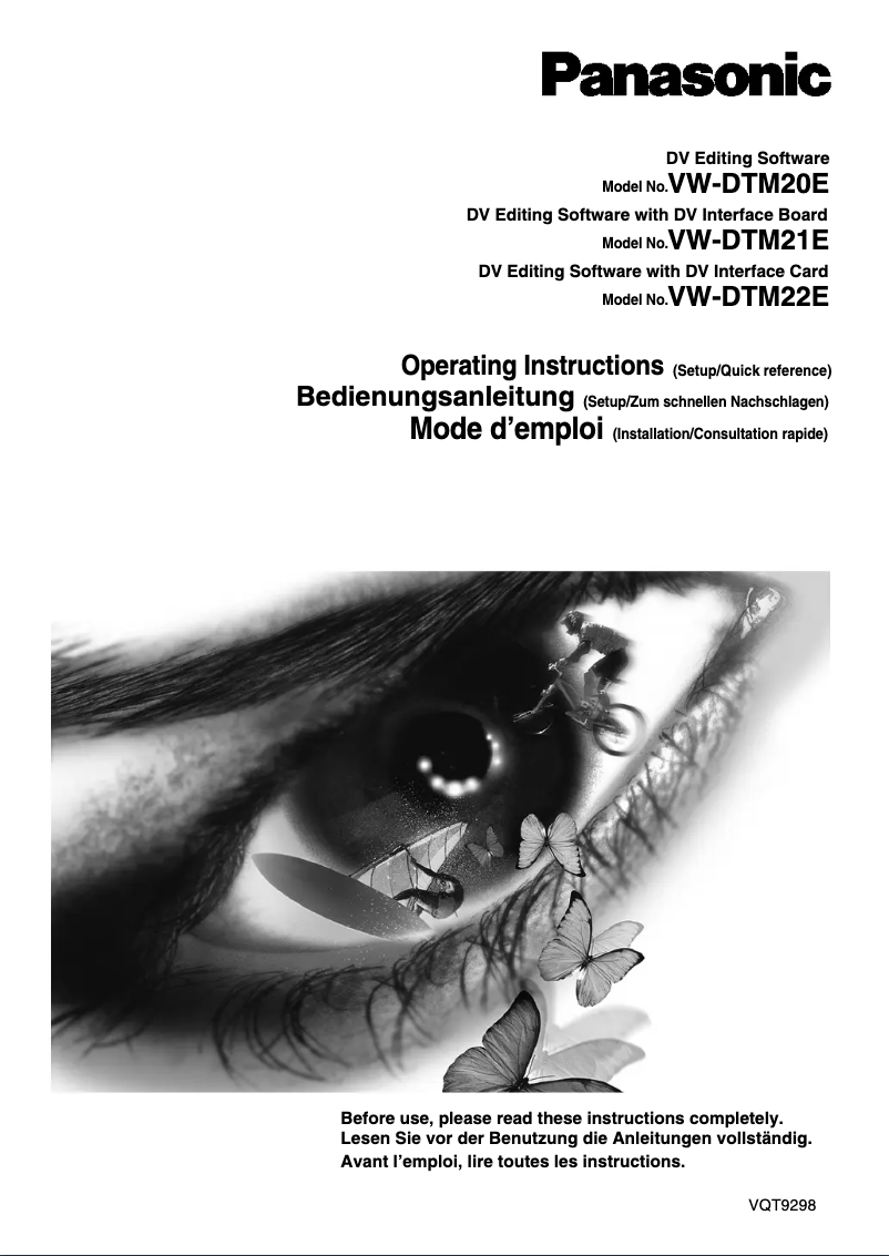 Imagen de la primera página del manual del dispositivo VW-DTM20E