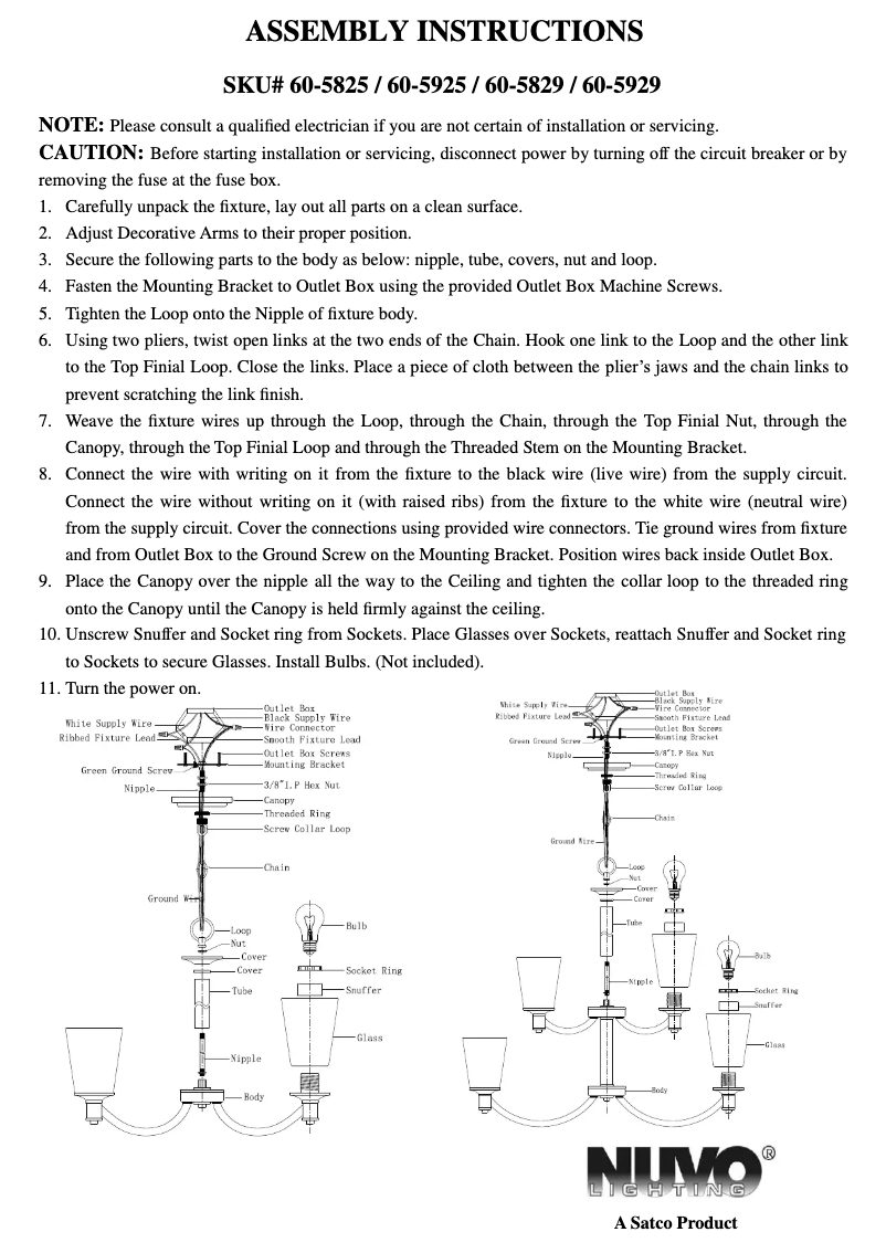 Imagen de la primera página del manual del dispositivo Laguna 60/5925