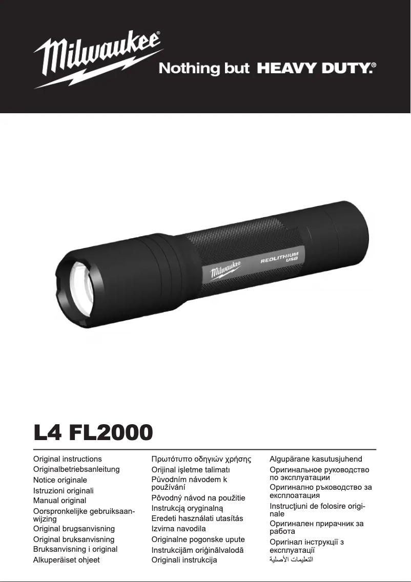 Página 1 del manual Manual de usuario Milwaukee L4 FL2000