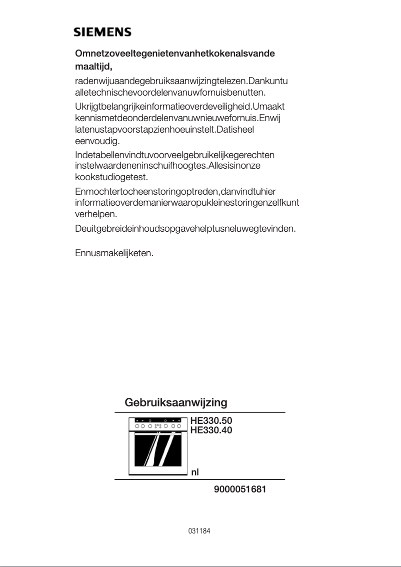 Imagen de la primera página del manual del dispositivo HE330550S