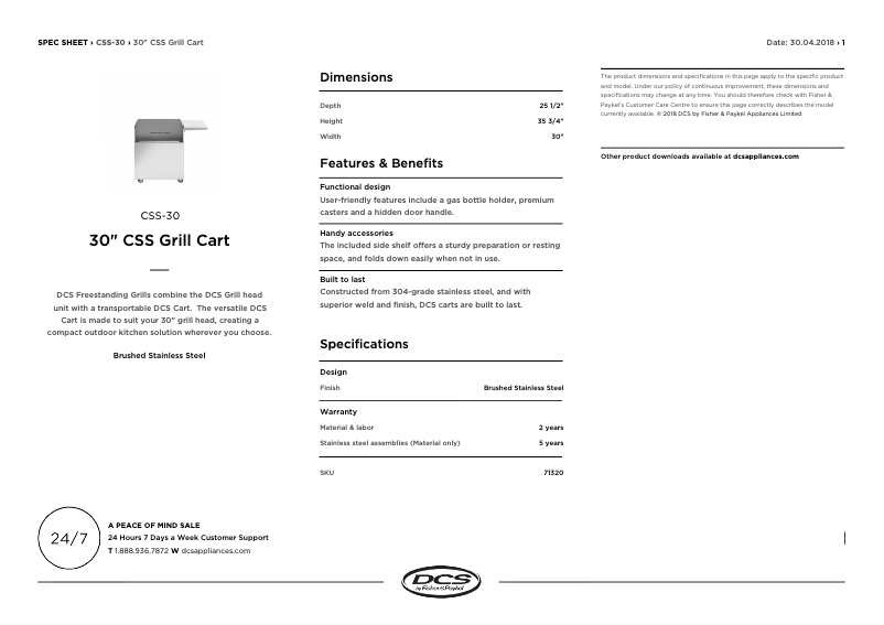 Imagen de la primera página del manual del dispositivo CSS30