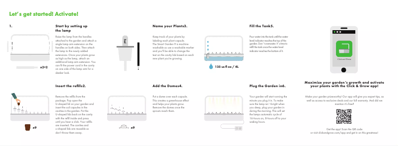 Página 1 del manual Manual de usuario Click & Grow Smart Garden 9