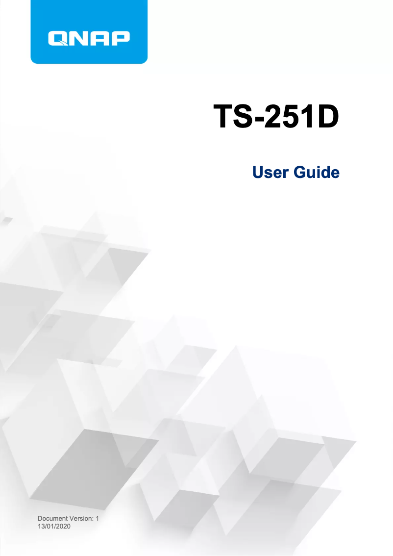 Imagen de la primera página del manual del dispositivo Qnap TS-251D-4G