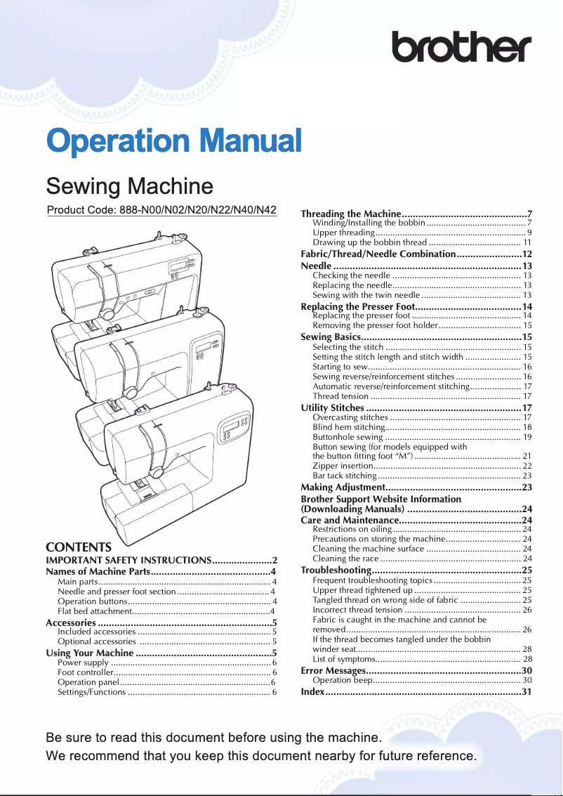 Imagen de la primera página del manual del dispositivo SH40