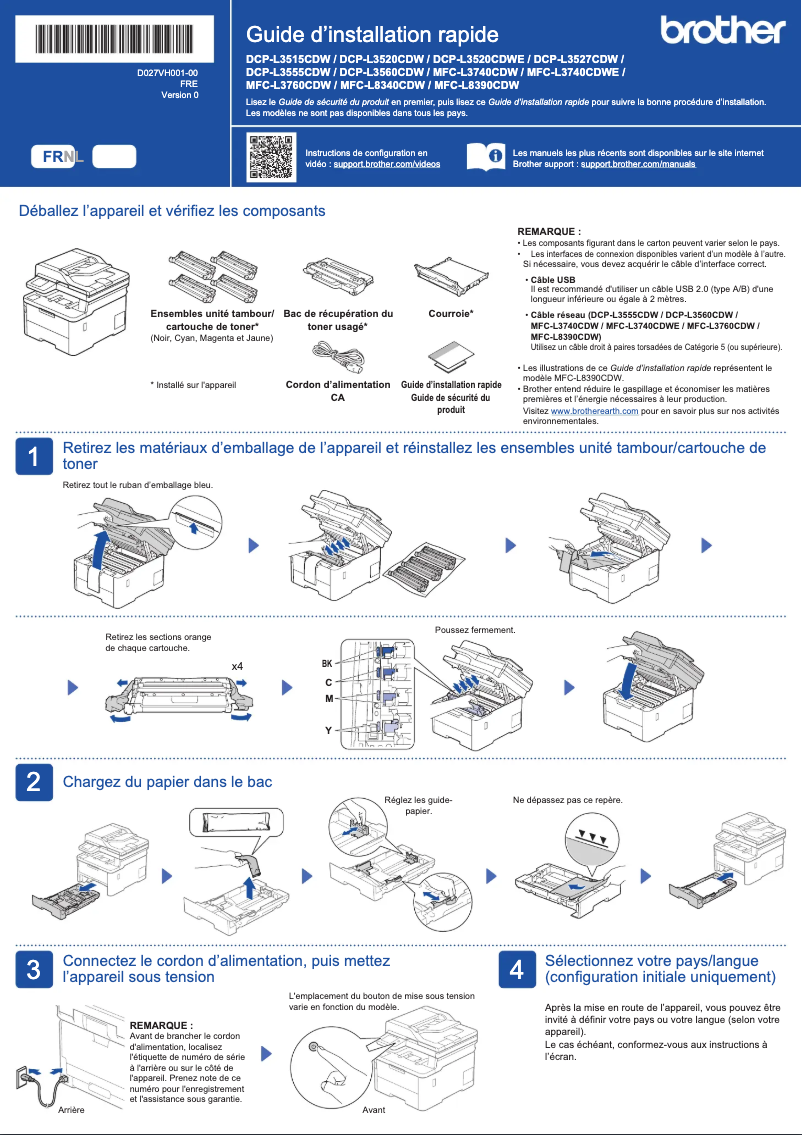 Imagen de la primera página del manual del dispositivo MFC-L8390CDW