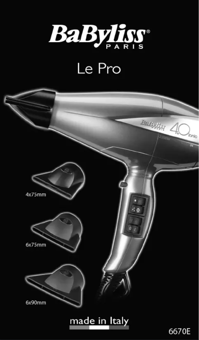 Página nº 1 - Manual de usuario BaByliss Le Pro 6670E