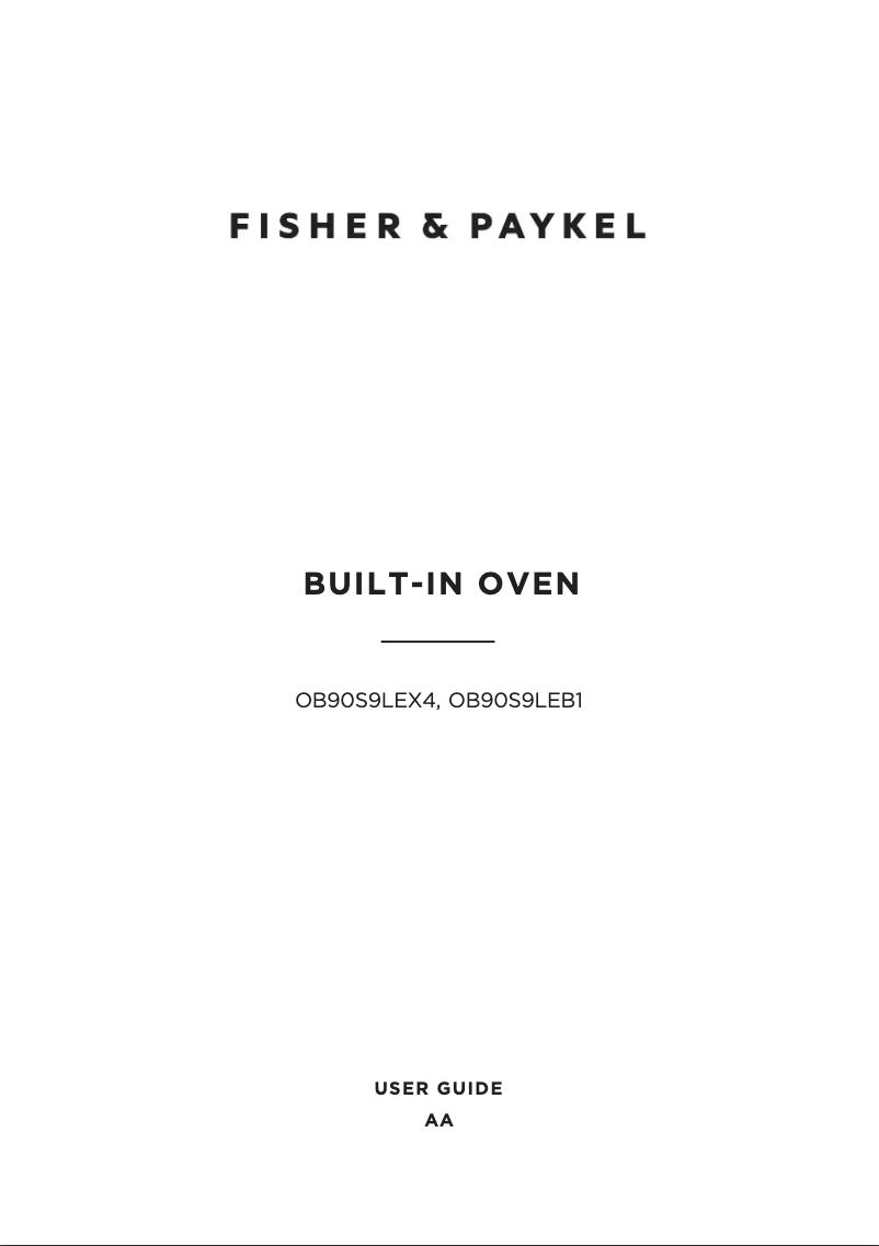 Página 1 del manual Manual de usuario Fisher & Paykel OB90S9LEB1