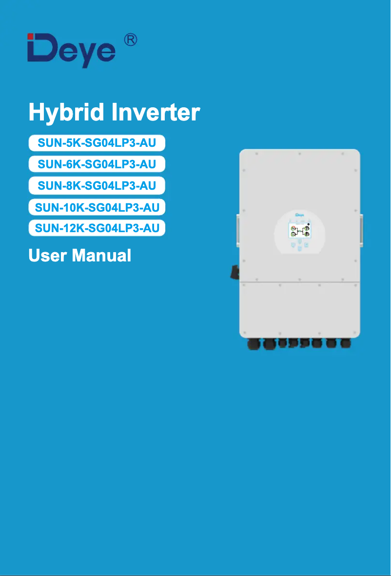 Imagen de la primera página del manual del dispositivo SUN-12K-SG04LP3-AU