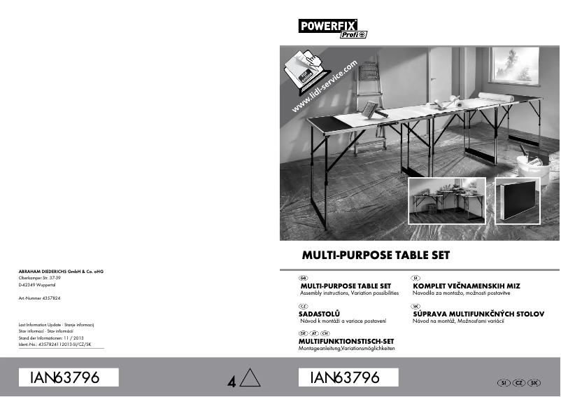 Imagen de la primera página del manual del dispositivo IAN 63796