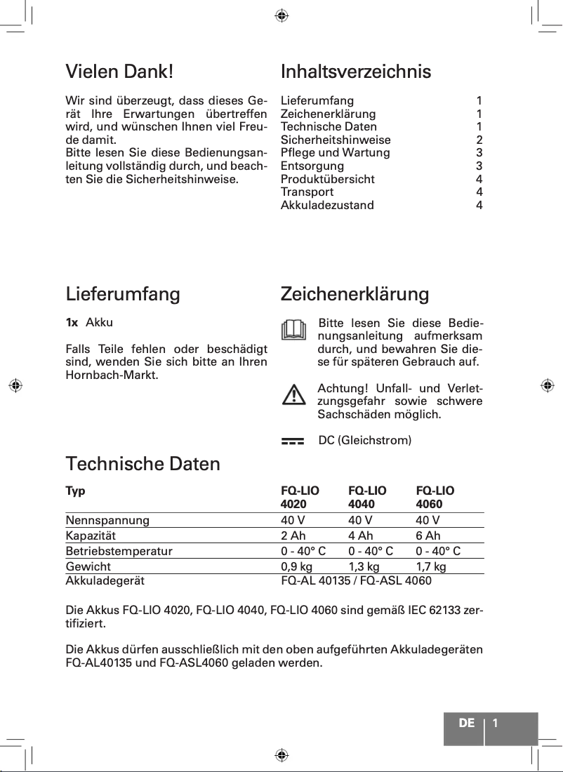 Imagen de la primera página del manual del dispositivo FQ-LIO 4060