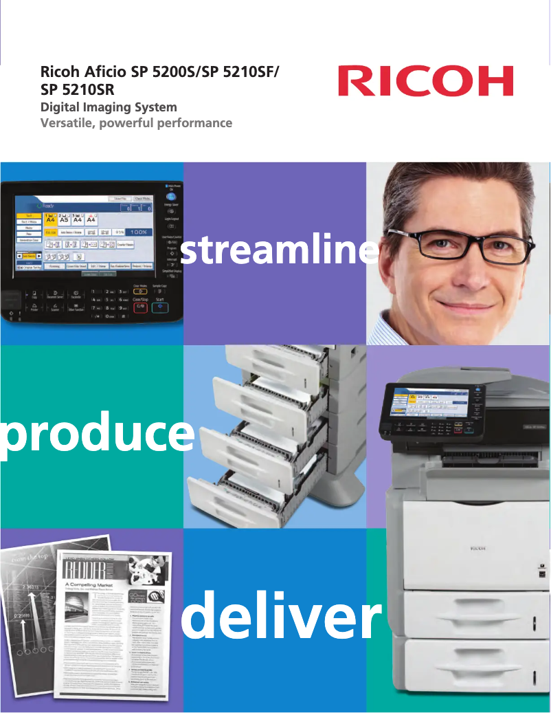 Imagen de la primera página del manual del dispositivo SP 5210SF