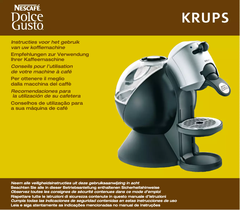 Página 1 del manual Manual de usuario Krups Nescafe Dolce Gusto KP2000