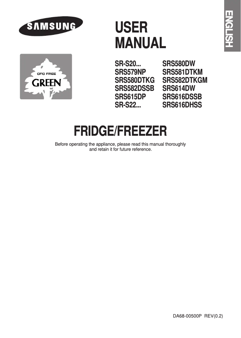 Imagen de la primera página del manual del dispositivo SR-S20FTCS