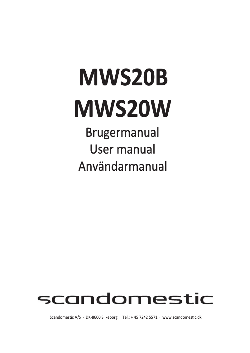 Imagen de la primera página del manual del dispositivo MWS20W