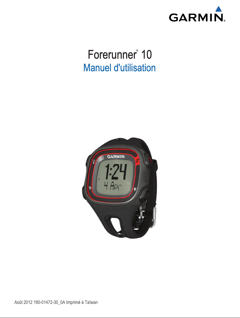 Página nº 1 - Manual de usuario Garmin Forerunner 10