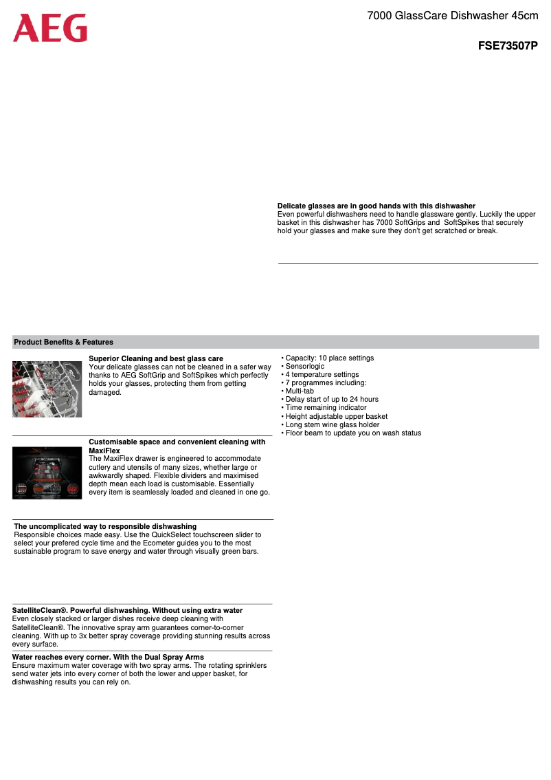 Página nº 1 - Ficha técnica AEG FSE73507P